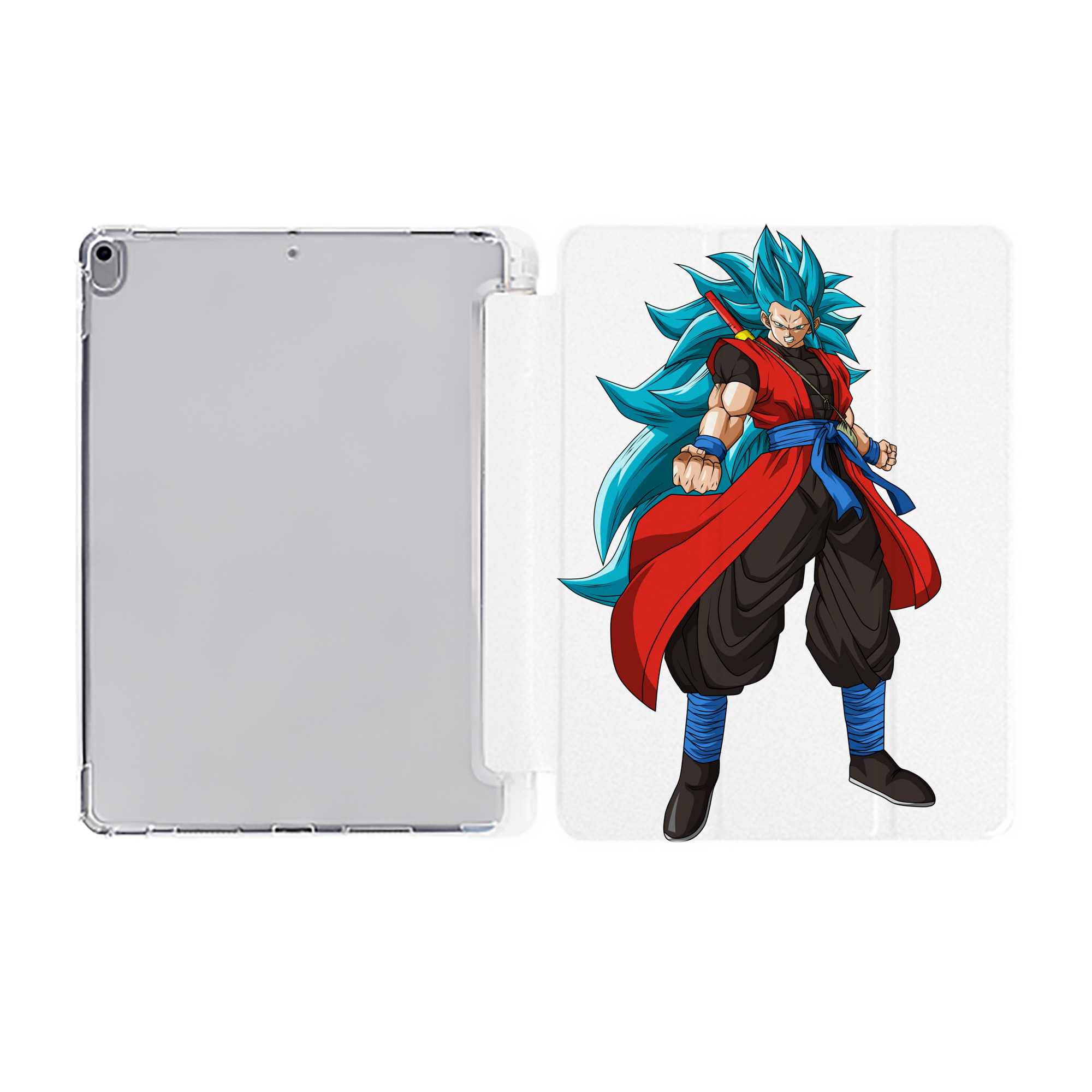 （画像用） ドラゴンボール ベジット DRAGON BALL Vegetto IPad ケース ペン収納付き 三つ折りスタンド PUレザー×シリコン 対応機種9.5/10.5/10.9インチ